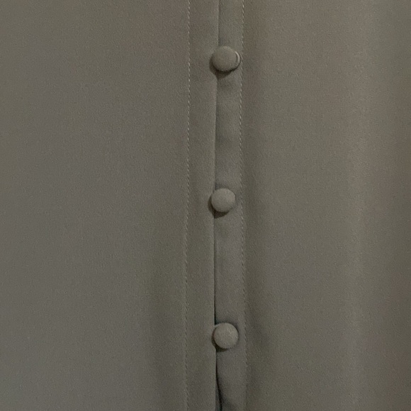 Loft Dark Gray Long Sleeve Button Down Blouse - Picture 4 of 9